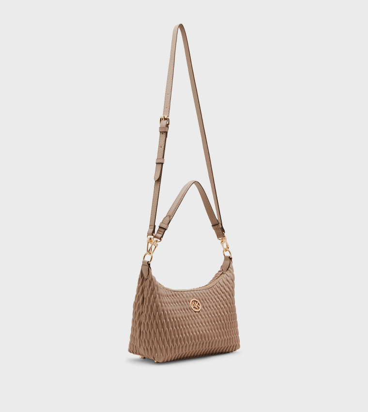 Quilted Logo Detail Shoulder Bag