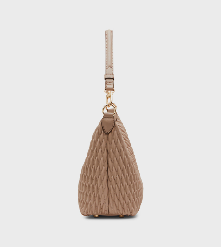 Quilted Logo Detail Shoulder Bag