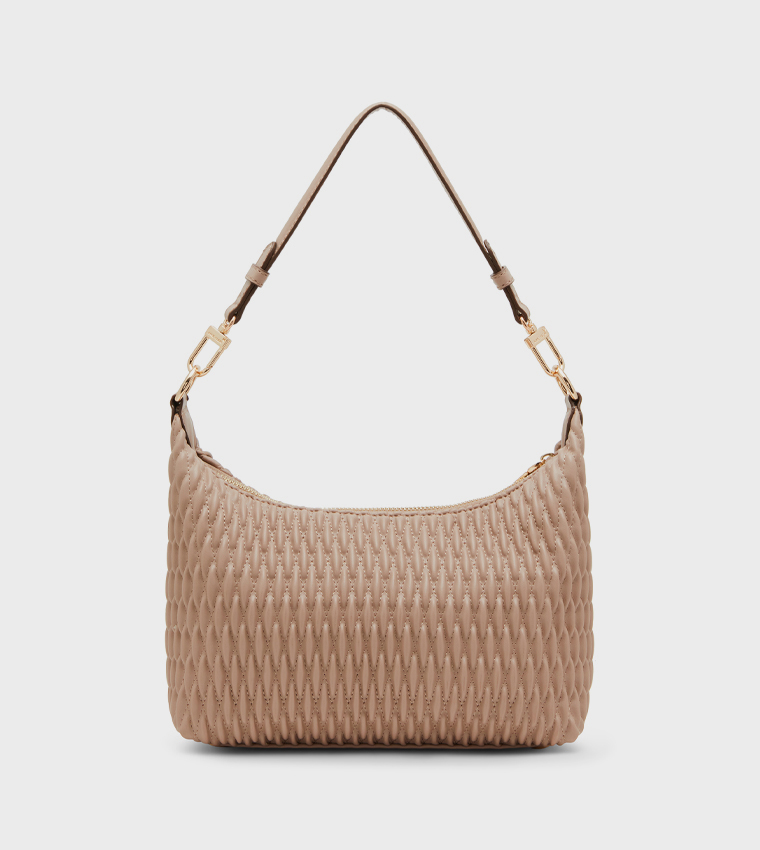 Quilted Logo Detail Shoulder Bag