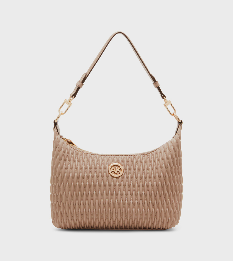 Quilted Logo Detail Shoulder Bag