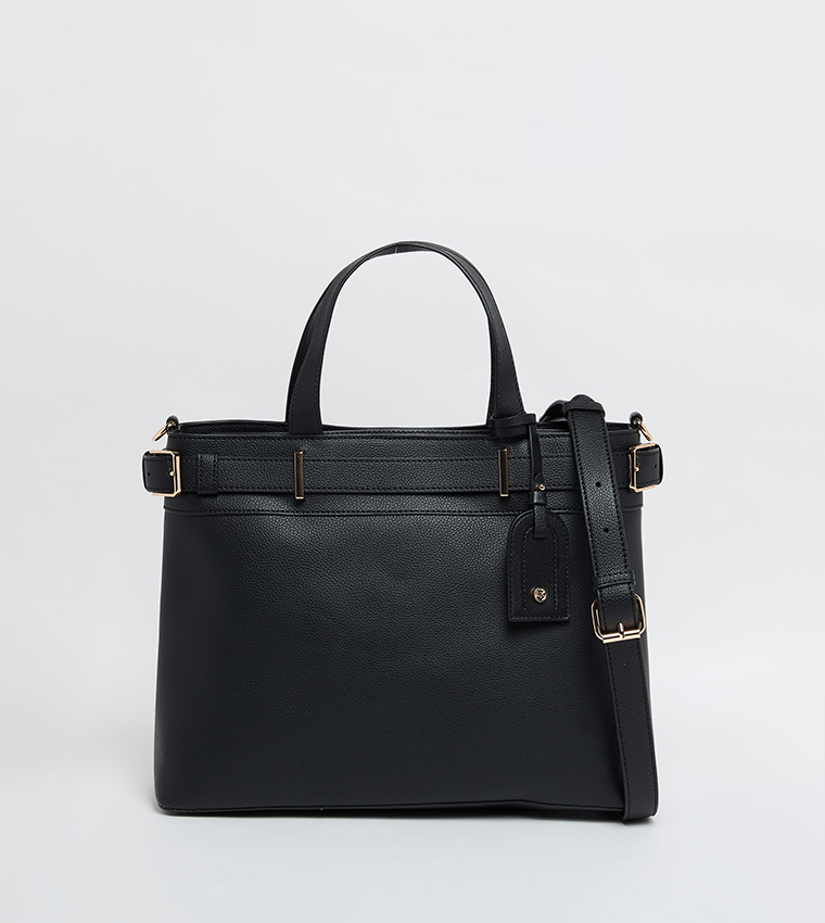 Textured Satchel Bag