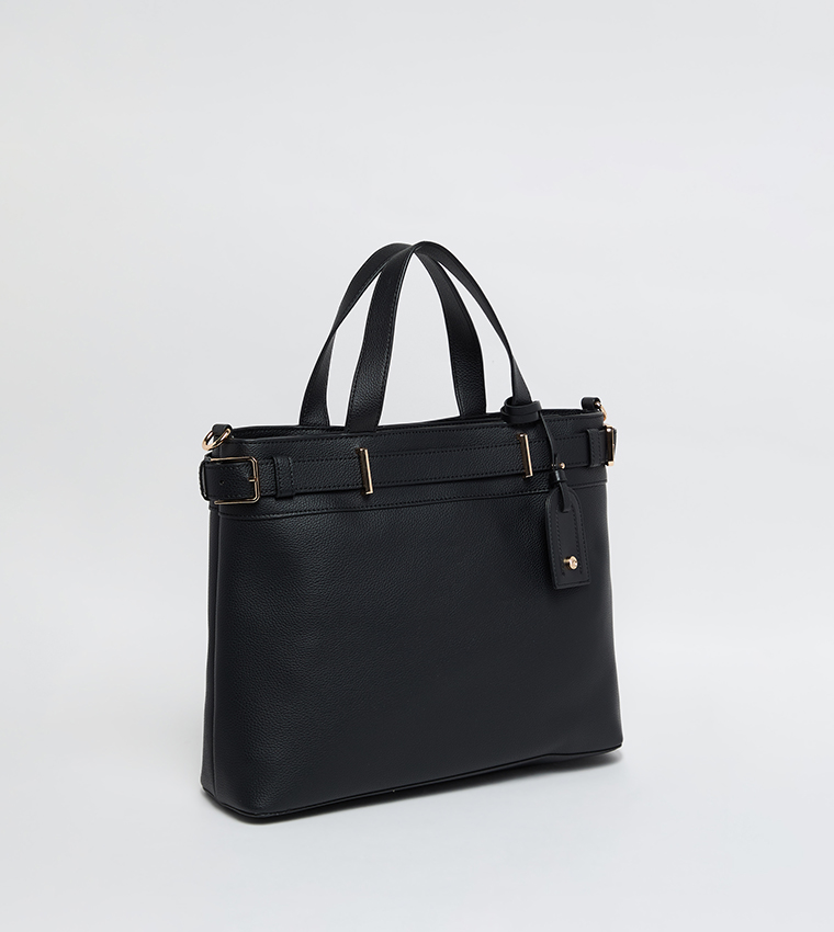 Textured Satchel Bag