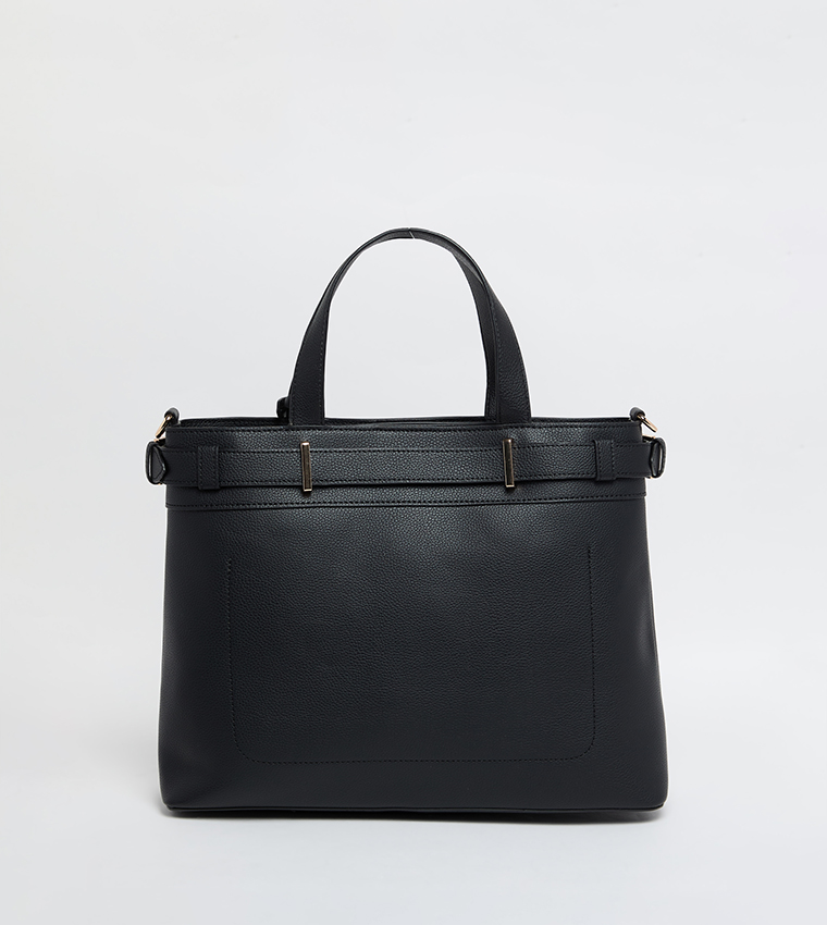 Textured Satchel Bag