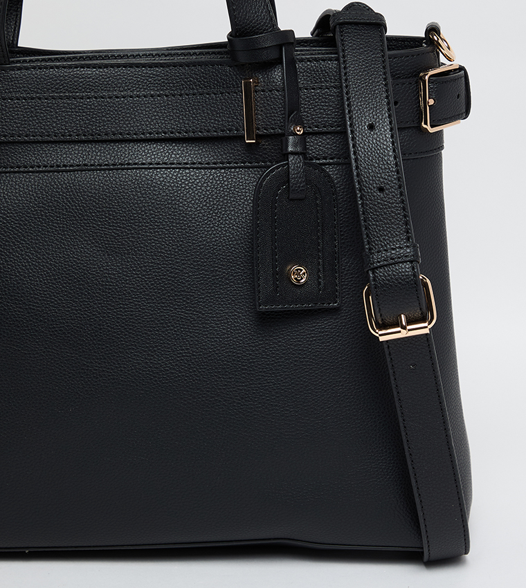 Textured Satchel Bag
