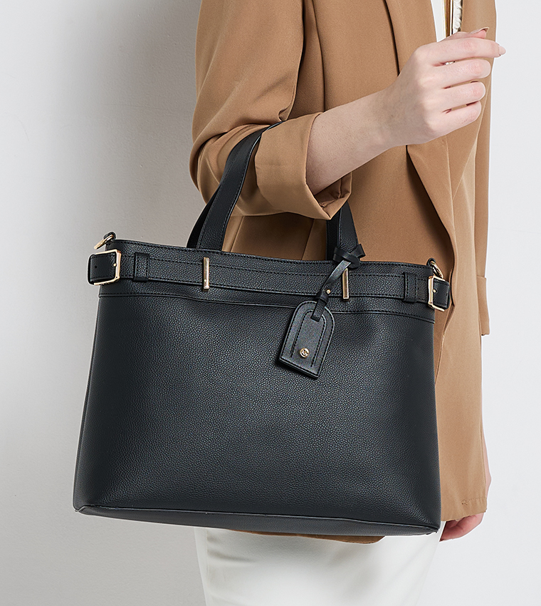 Textured Satchel Bag