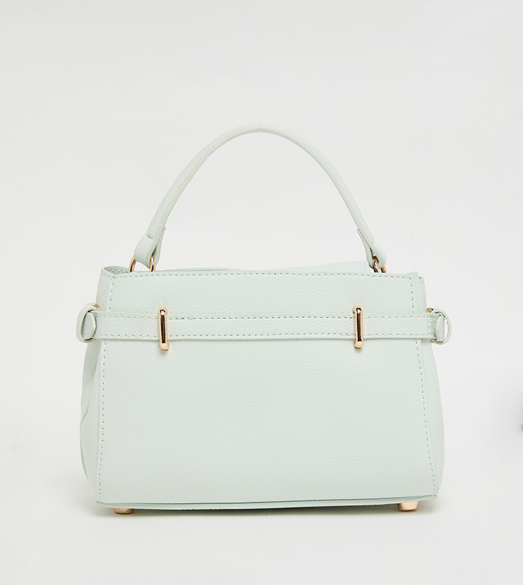 Textured Handheld Bag with Sling