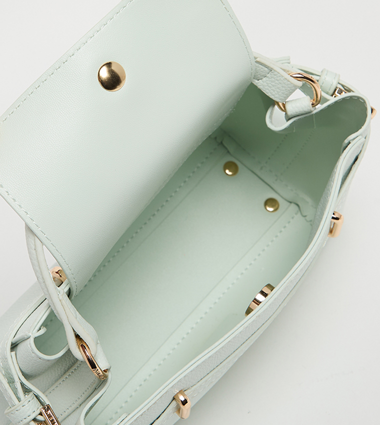 Textured Handheld Bag with Sling
