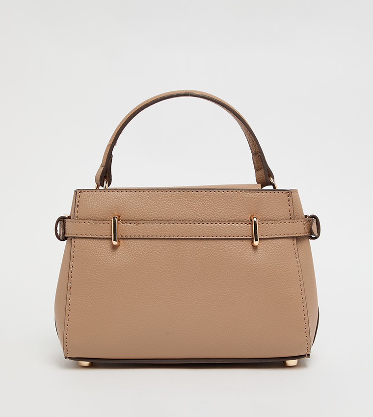 Textured Handheld Bag with Sling