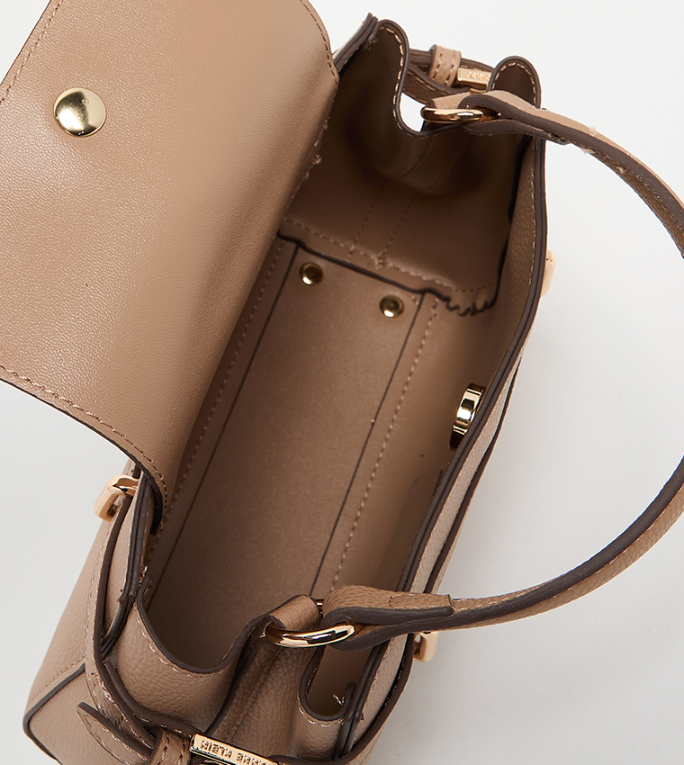 Textured Handheld Bag with Sling