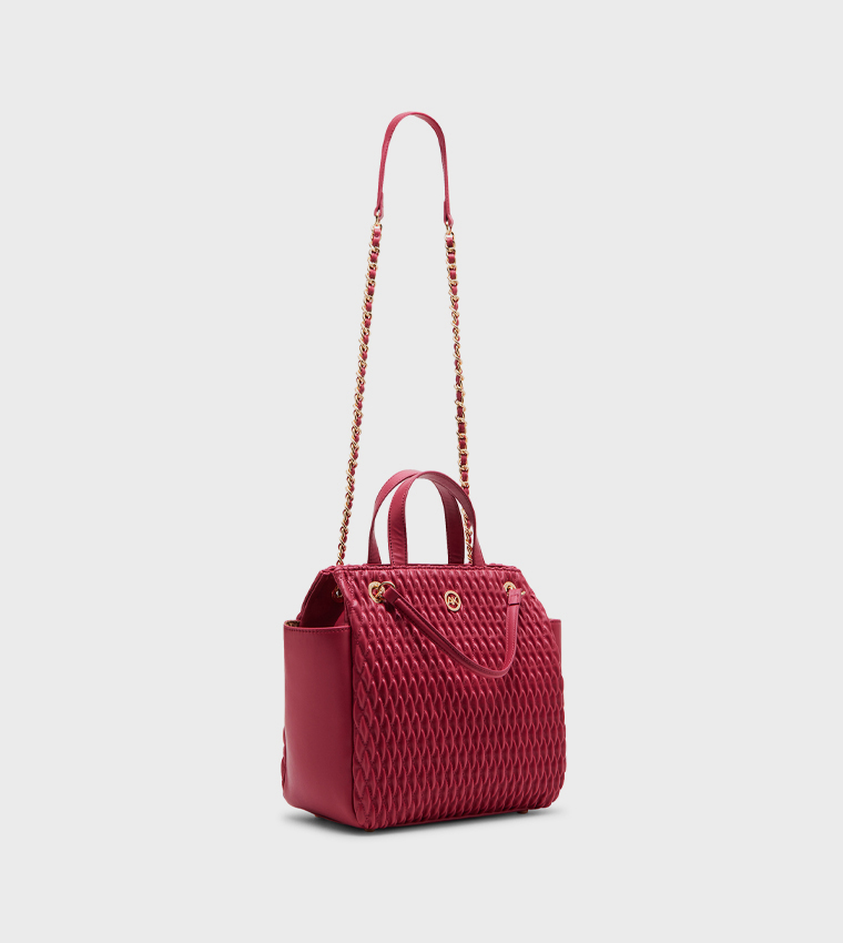 Quilted Logo Detail Satchel Bag