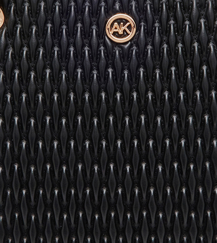 Quilted Logo Detail Satchel Bag