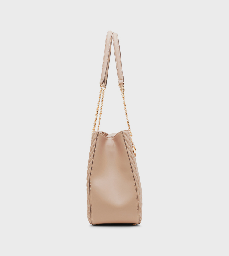 Quilted Logo Detail Shoulder Bag