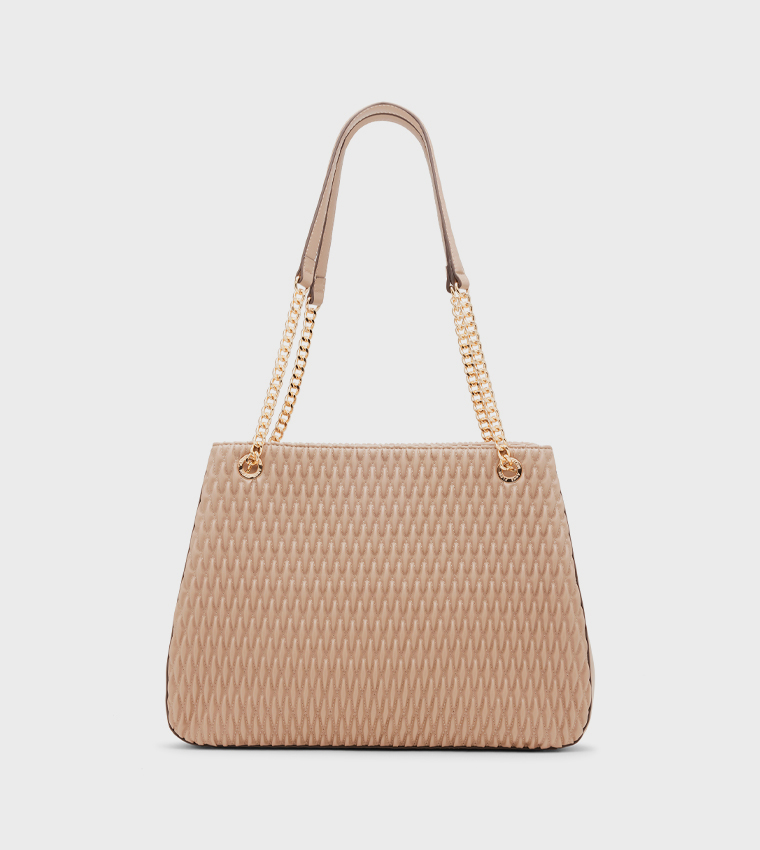 Quilted Logo Detail Shoulder Bag