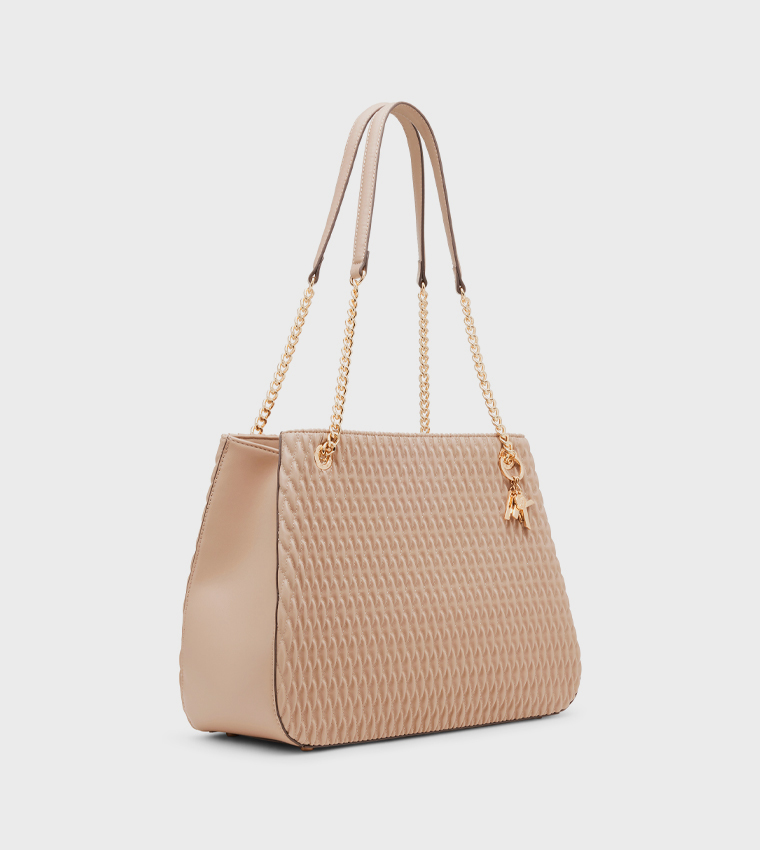 Quilted Logo Detail Shoulder Bag