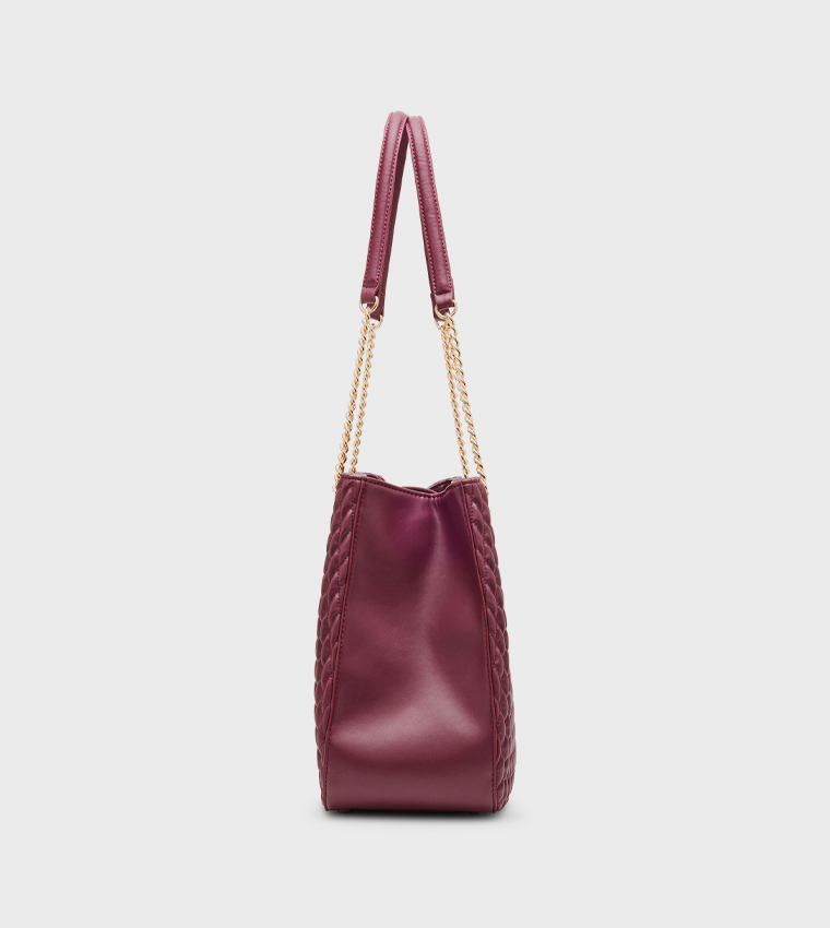 Quilted Logo Detail Shoulder Bag