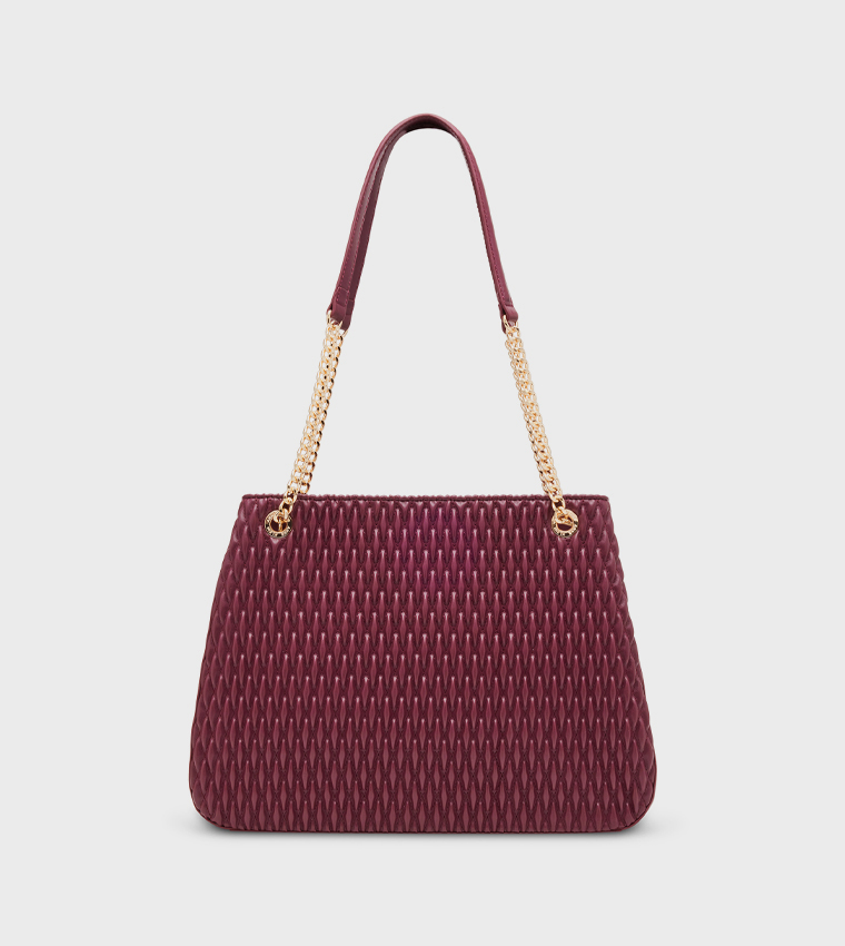 Quilted Logo Detail Shoulder Bag