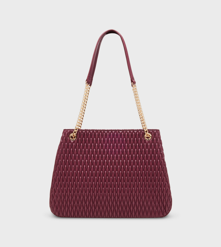 Quilted Logo Detail Shoulder Bag