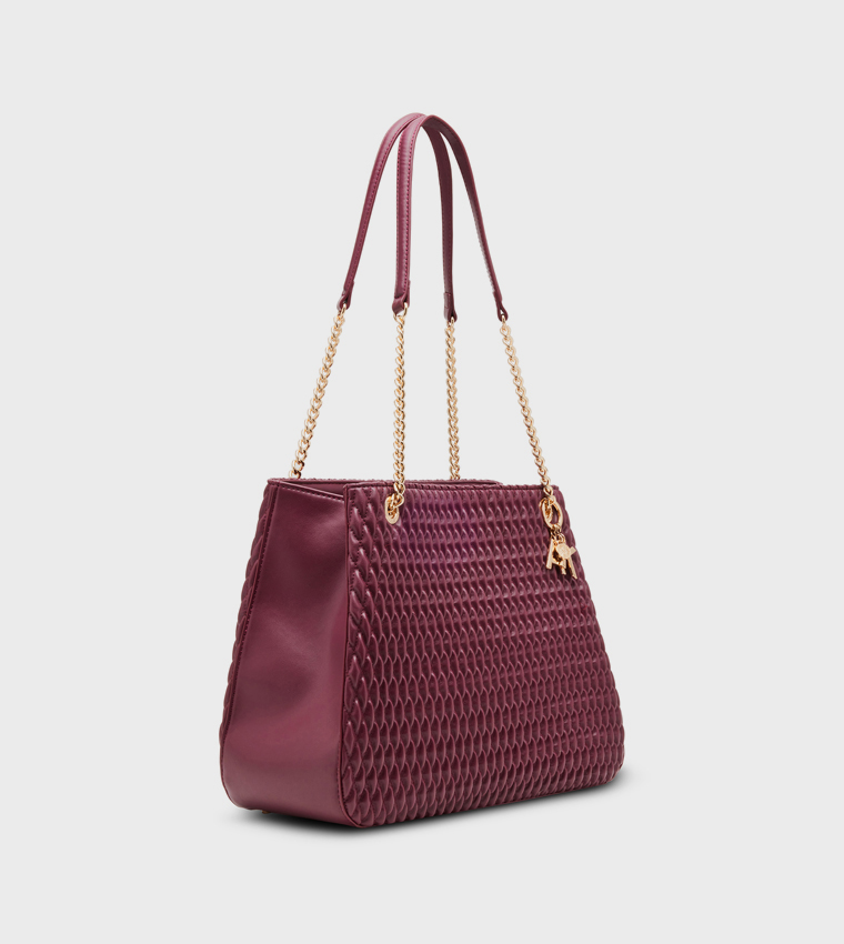 Quilted Logo Detail Shoulder Bag