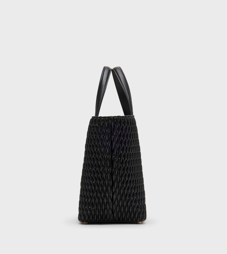 Quilted Zippered Tote Bag