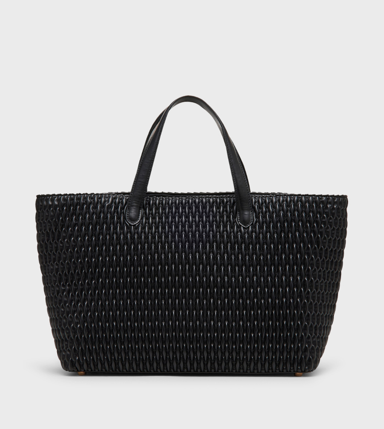 Quilted Zippered Tote Bag