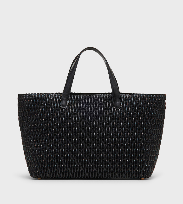 Quilted Zippered Tote Bag