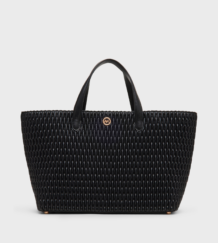 Quilted Zippered Tote Bag