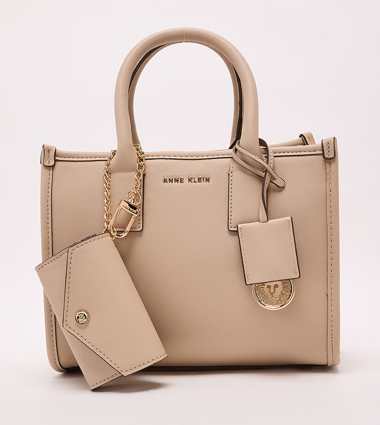 Textured Zippered Satchel Bag