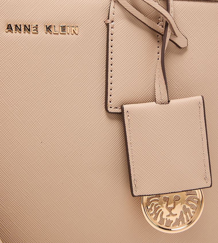 Textured Zippered Satchel Bag