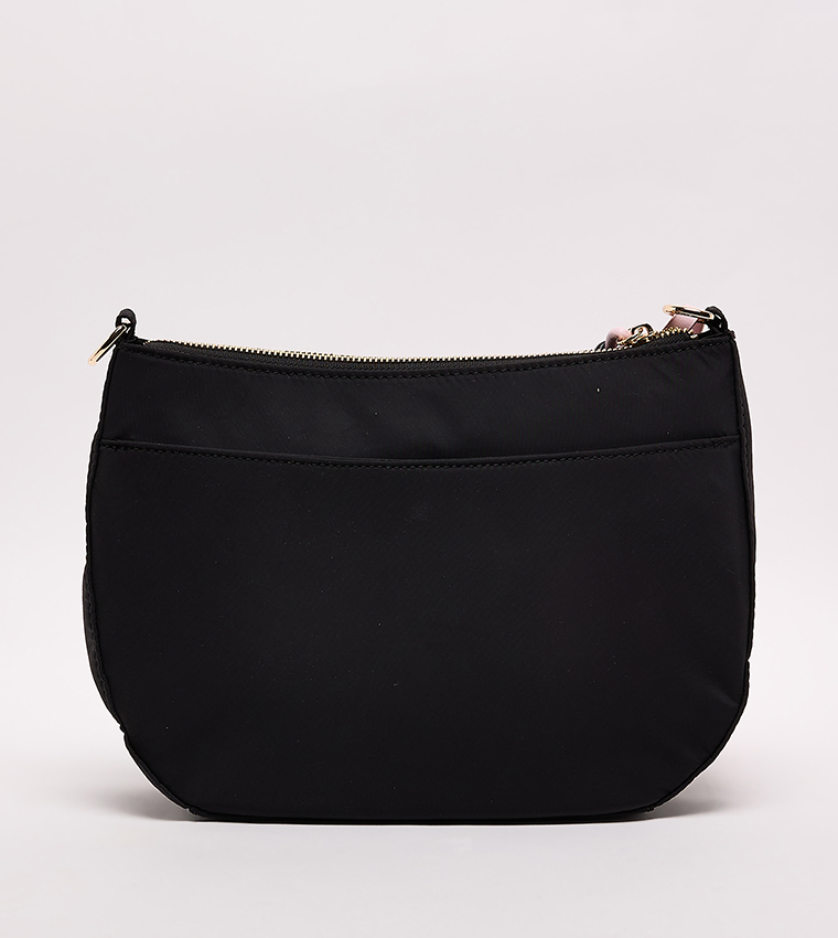 Logo Detail Zippered Crossbody Bag