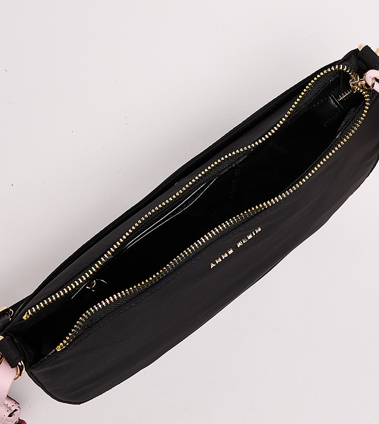 Logo Detail Zippered Crossbody Bag