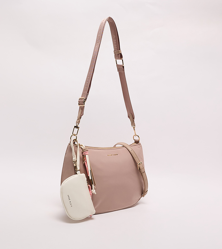 Logo Detail Zippered Crossbody Bag
