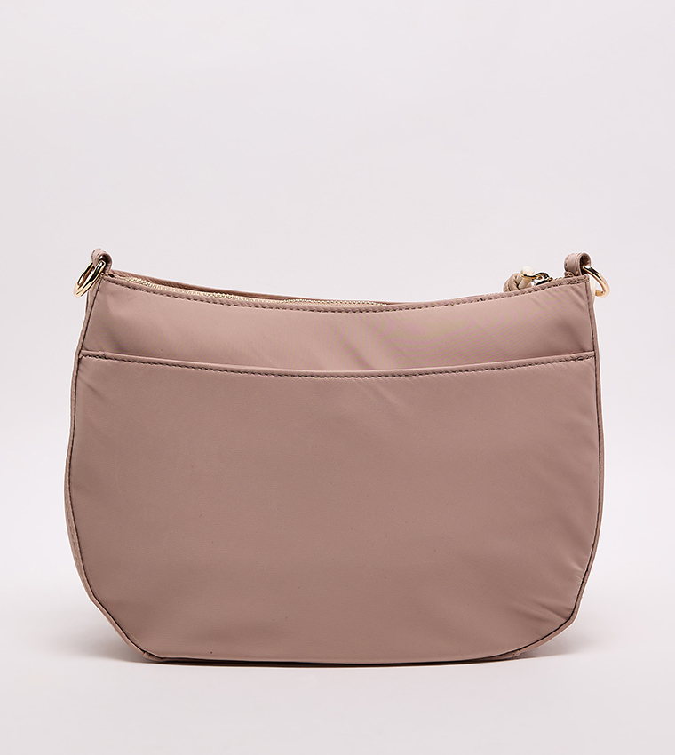 Logo Detail Zippered Crossbody Bag