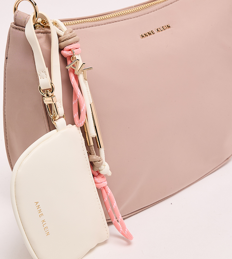 Logo Detail Zippered Crossbody Bag