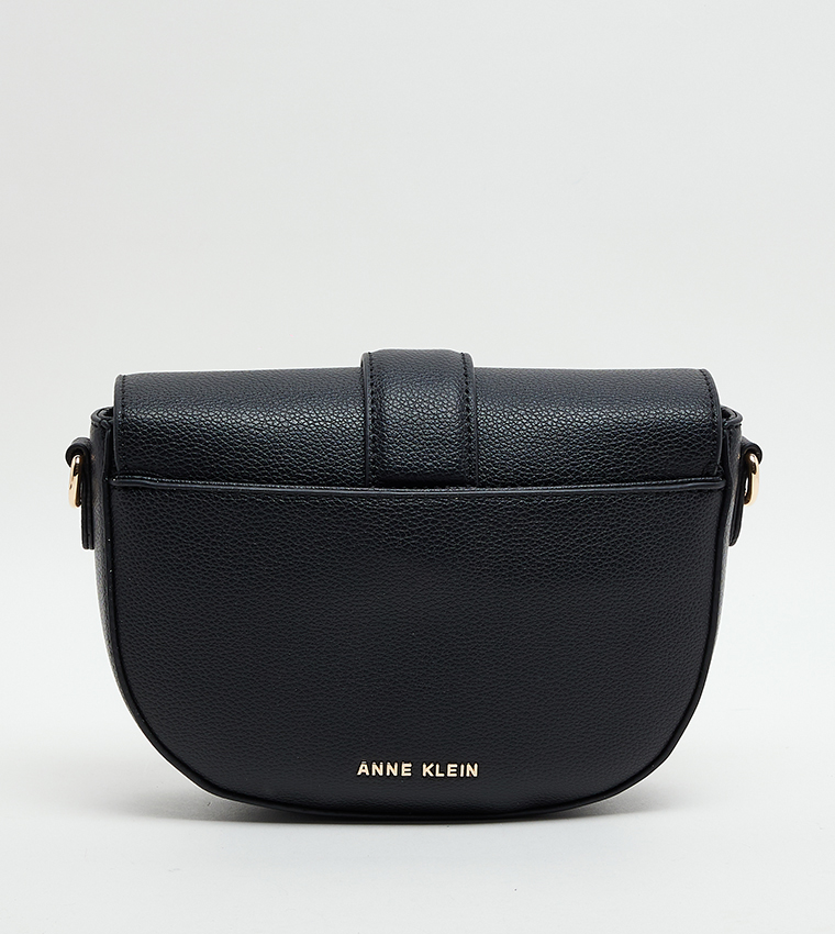 Textured Flap Crossbody Bag