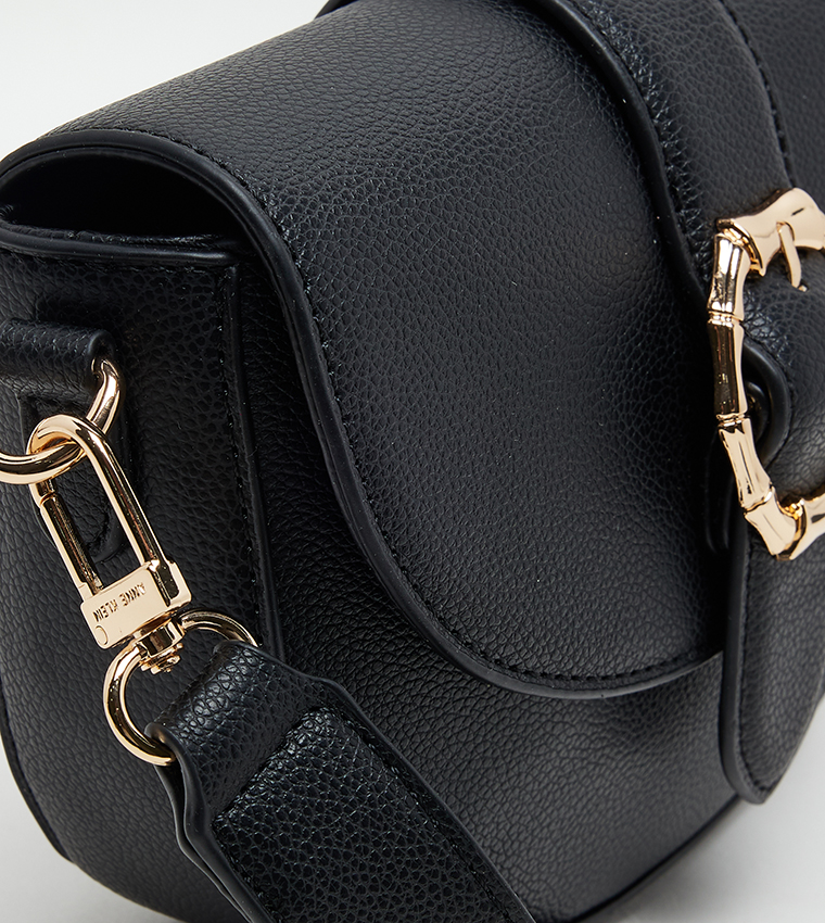 Textured Flap Crossbody Bag