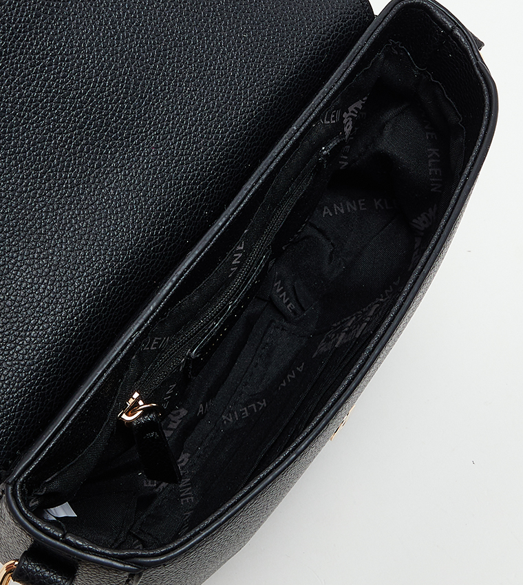Textured Flap Crossbody Bag