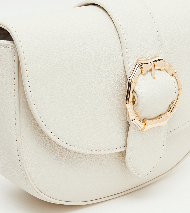 Textured Flap Crossbody Bag