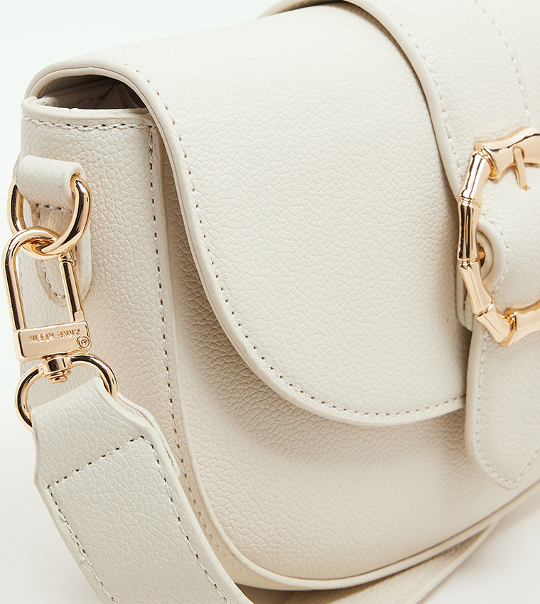 Textured Flap Crossbody Bag