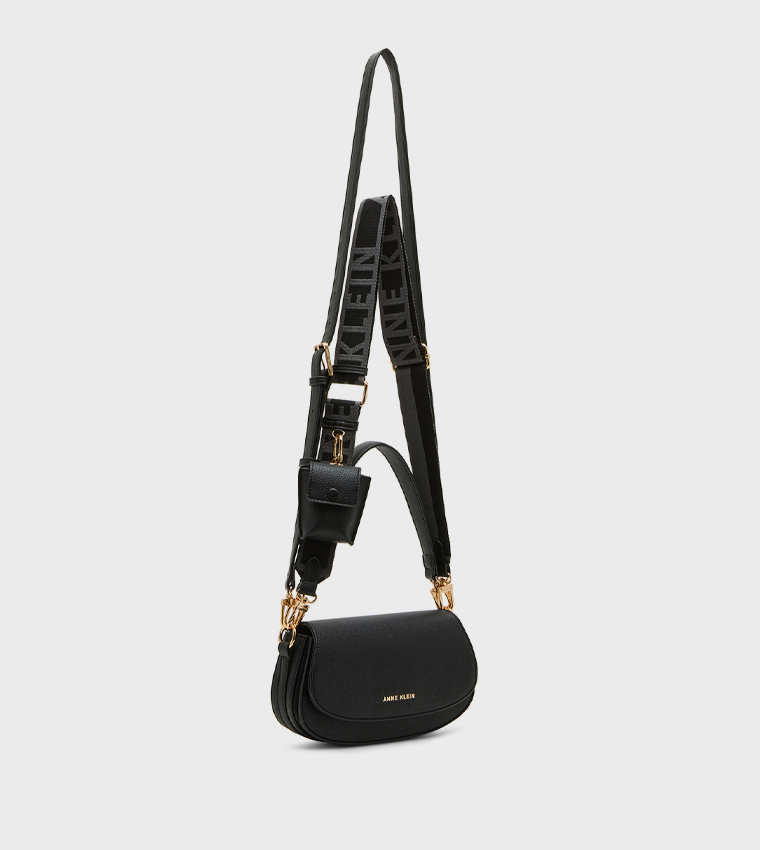 Textured Flap Shoulder Bag