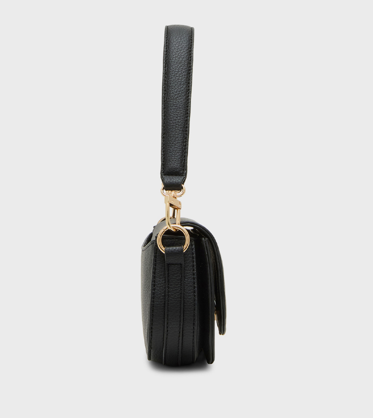 Textured Flap Shoulder Bag