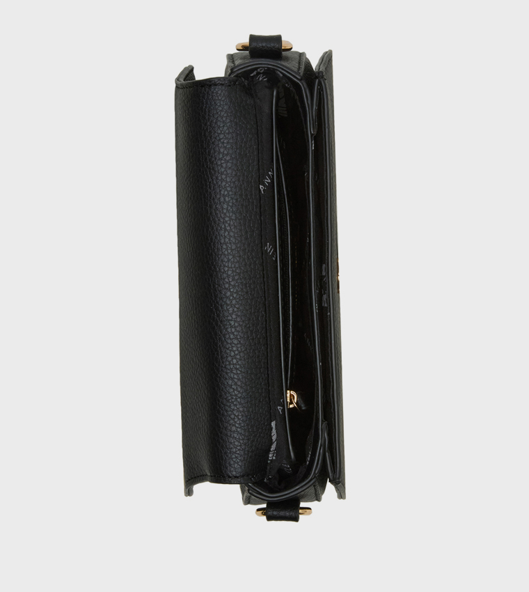 Textured Flap Shoulder Bag