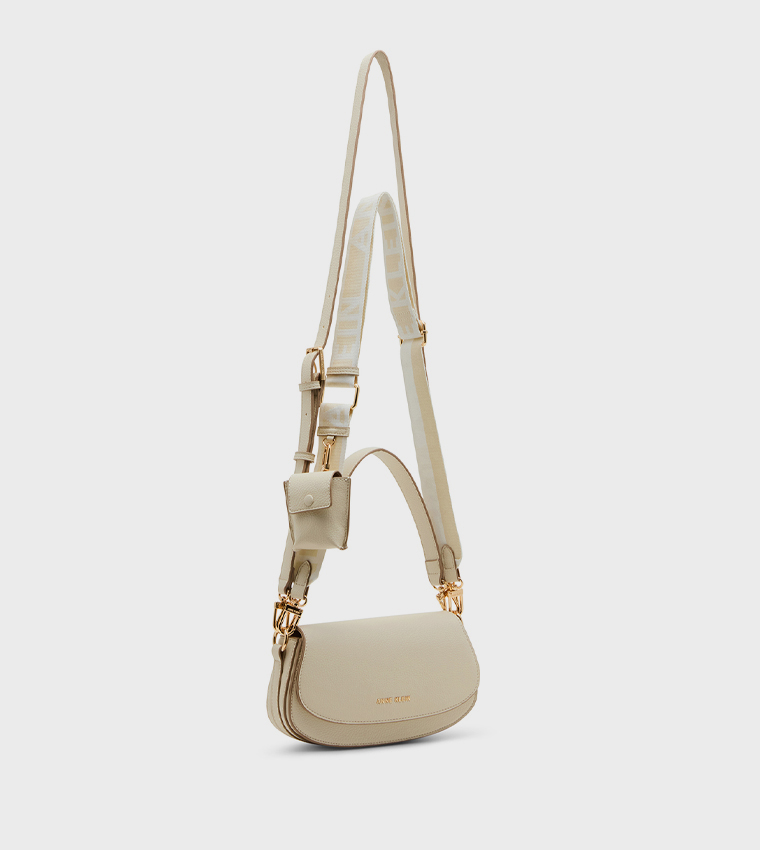 Textured Flap Shoulder Bag