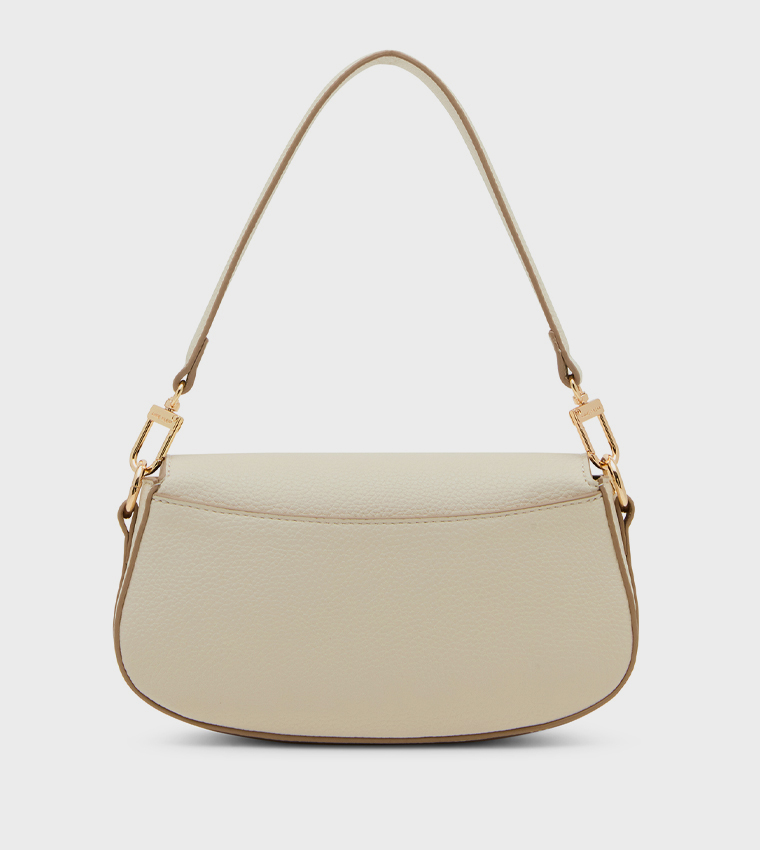Textured Flap Shoulder Bag