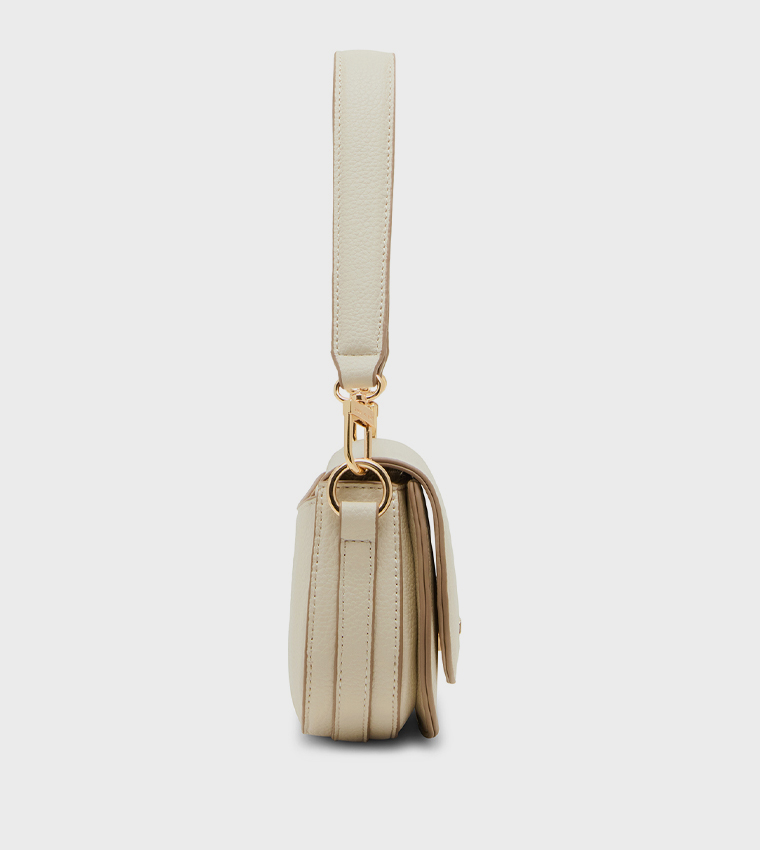 Textured Flap Shoulder Bag