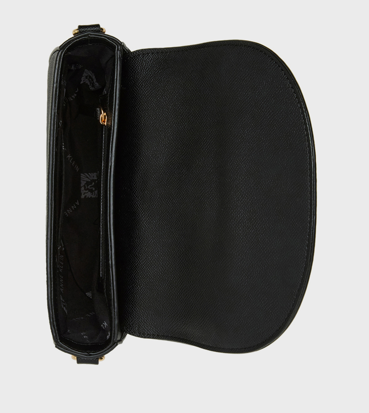 Textured Flap Crossbody Bag