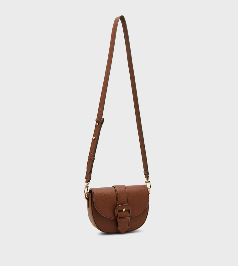 Textured Flap Crossbody Bag
