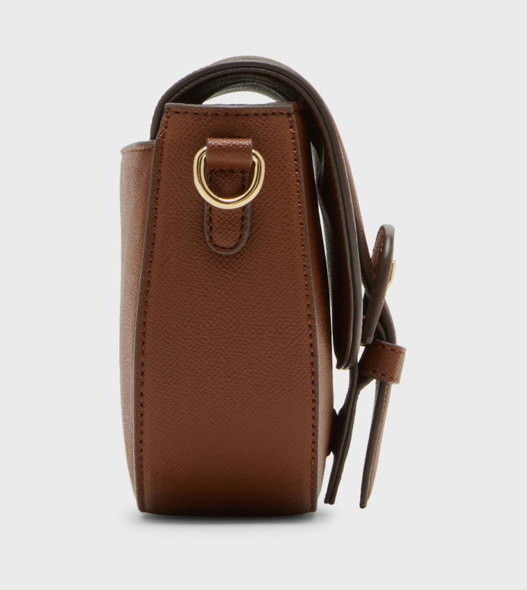 Textured Flap Crossbody Bag
