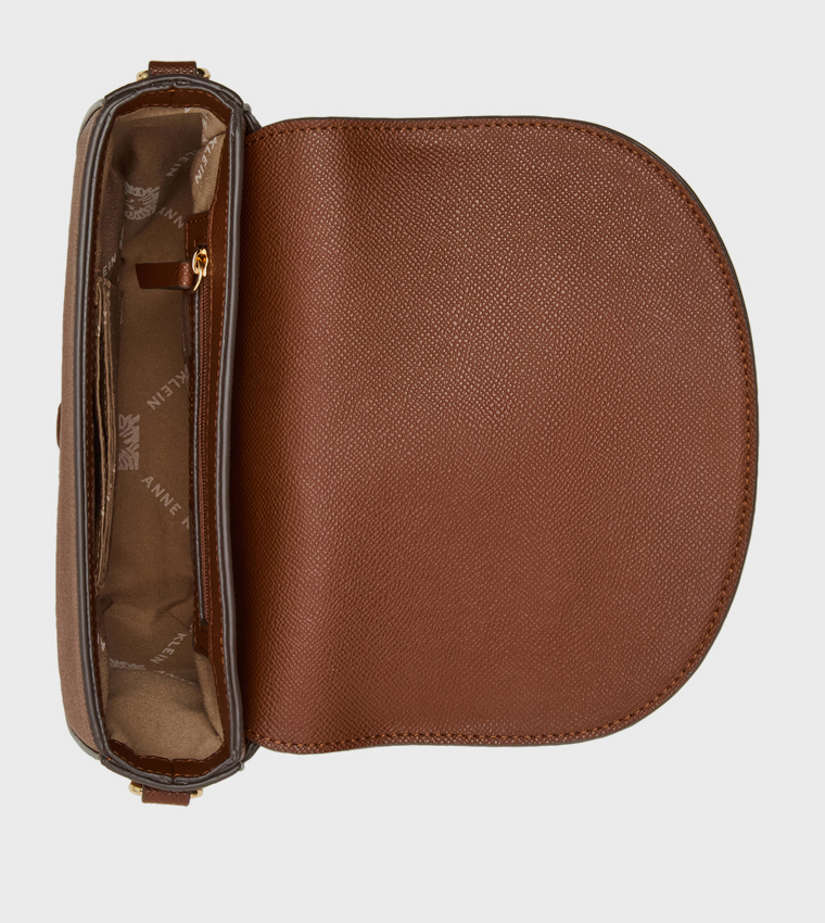 Textured Flap Crossbody Bag
