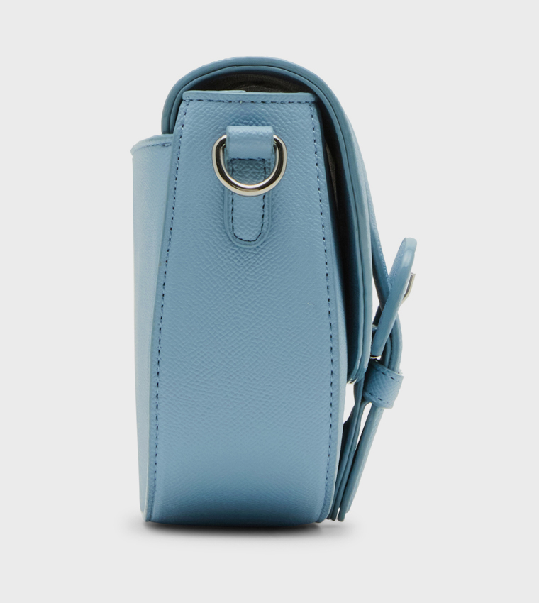 Textured Flap Crossbody Bag