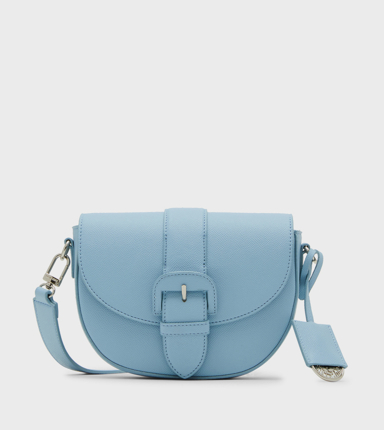 Textured Flap Crossbody Bag